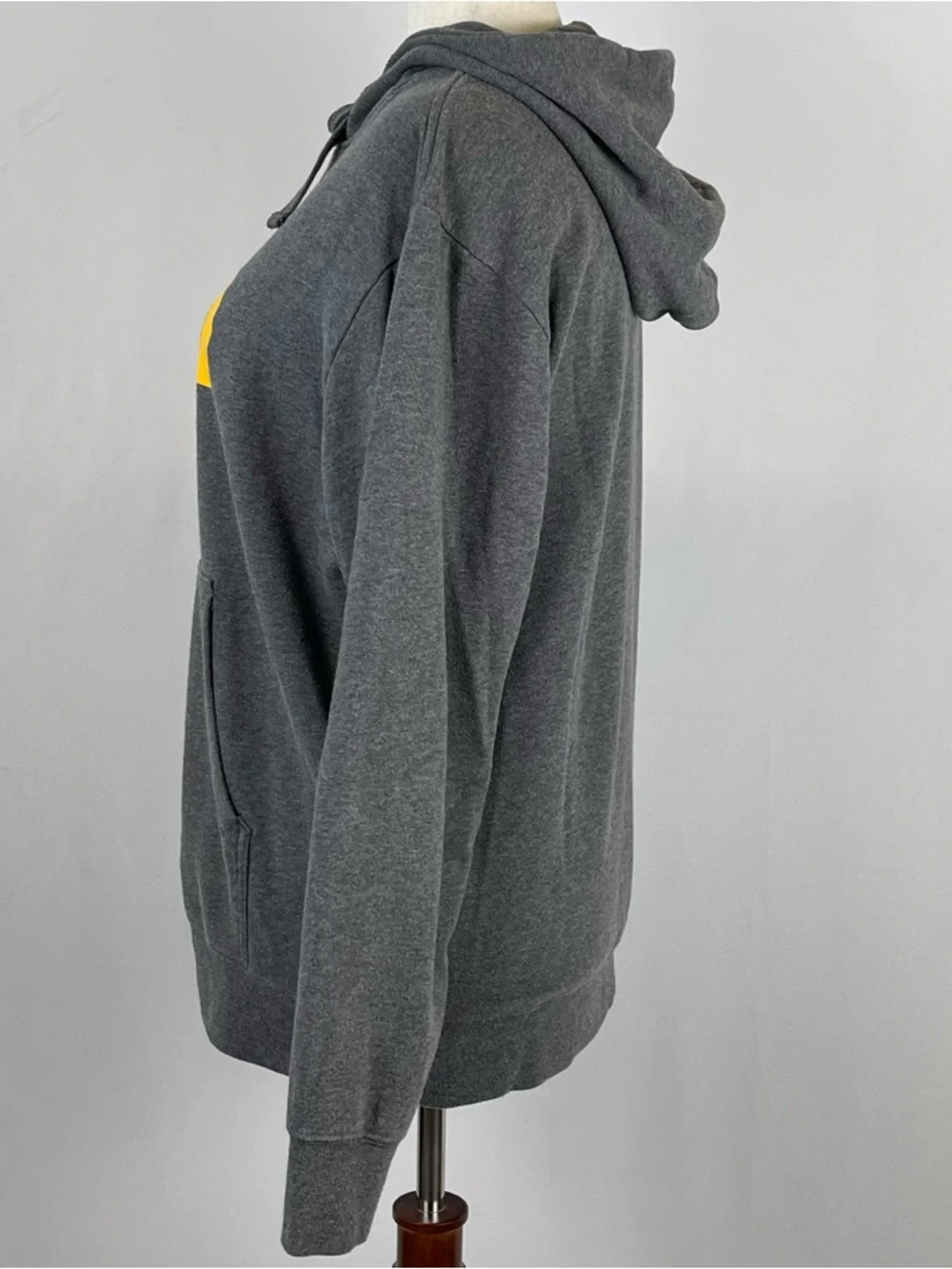 The North Face Hooded Sweatshirt L | Hoodie Yellow Logo Pullover Fleece